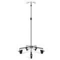 IV Poles IV Stands Portable Rolling 2 Hook 5 Legs Adjustable Height