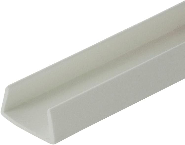 5/8 Inch Styrene Plastic U-Channel for Decorative Edging
