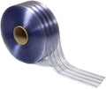 PVC Strip Curtain Door Bulk Roll Ribbed Clear 12 in x.216 Thick