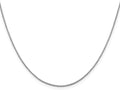 10k White Gold 1mm Box Chain Necklace for Elegant Style