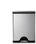 simplehuman 50L Rectangular Kitchen Step Trash Can - Silent Close