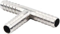 Beduan Stainless Steel 2 in Hose Barb 3 Way Tee - Durable Co2 Splitter