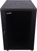 18U Server Cabinet Wall Mount Rack Enclosure - Space-Saving 19in Rack