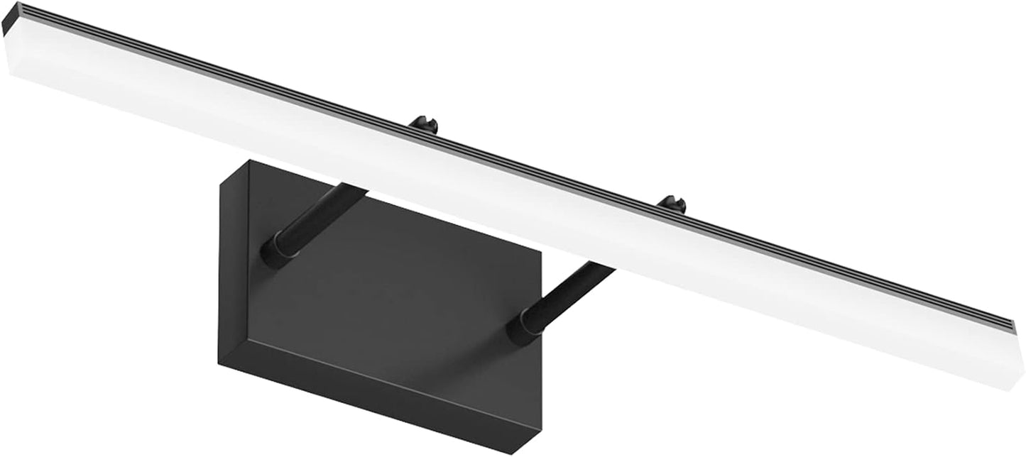 Adjustable 24 inch Black LED Vanity Light for Modern Bathrooms