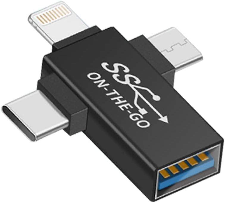 JORINDO 3-in-1 USB OTG Adapter for Lightning-C Micro USB