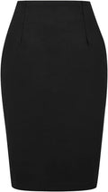 Plaid Skirt Knee Length Pencil Wool Skirt with Slit (Style N53D)