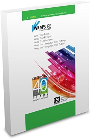 100-Pack Clear Gloss Menu Size Laminating Sheets
