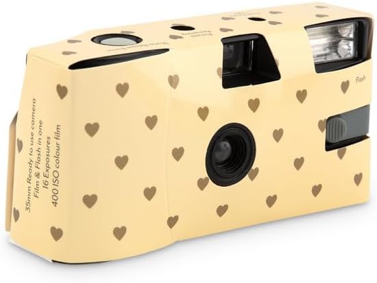 Capture Memories in Style with Gold Hearts - 10 Pack Disposable Cameras by WEDDINGSTAR