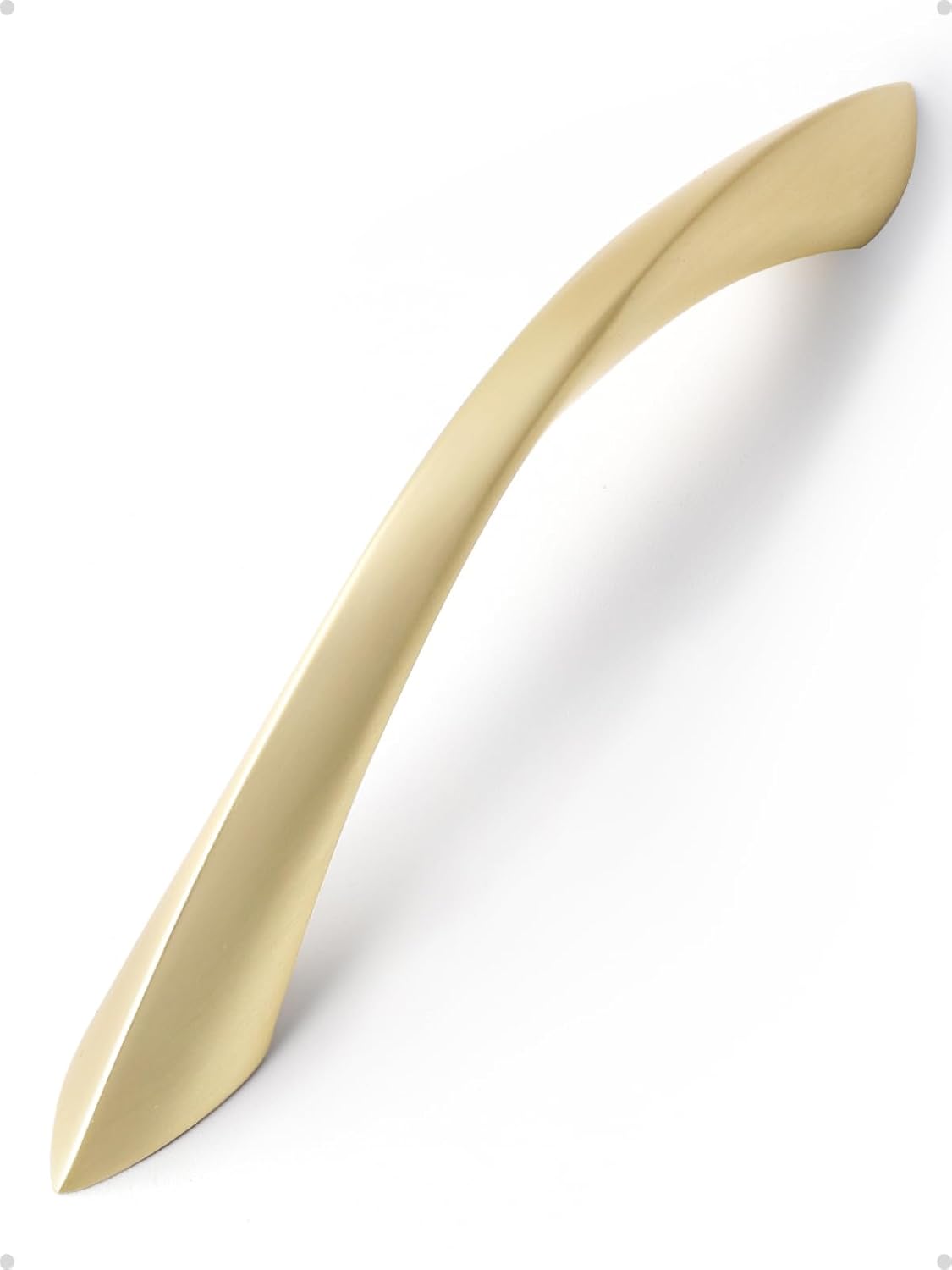 Brushed Gold Cabinet Pulls 5 Inch Arch Twisted Brass Handles