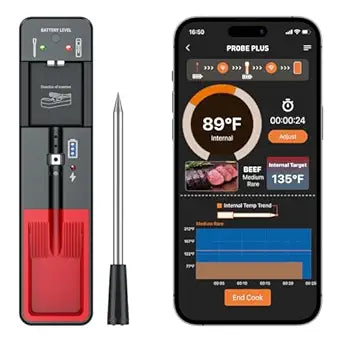 Wireless Meat Thermometer for Cooking and Grilling with Bluetooth