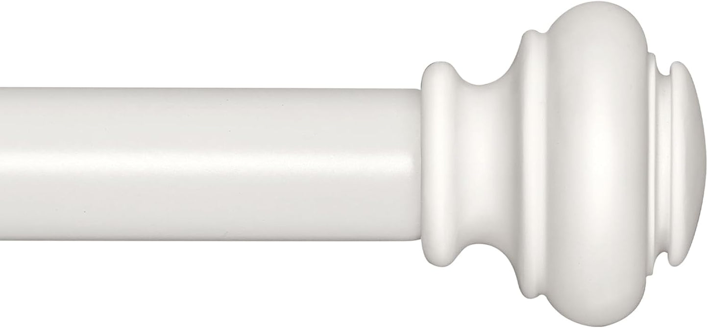 Adjustable Heavy Duty White Curtain Rods - SIMEWIN