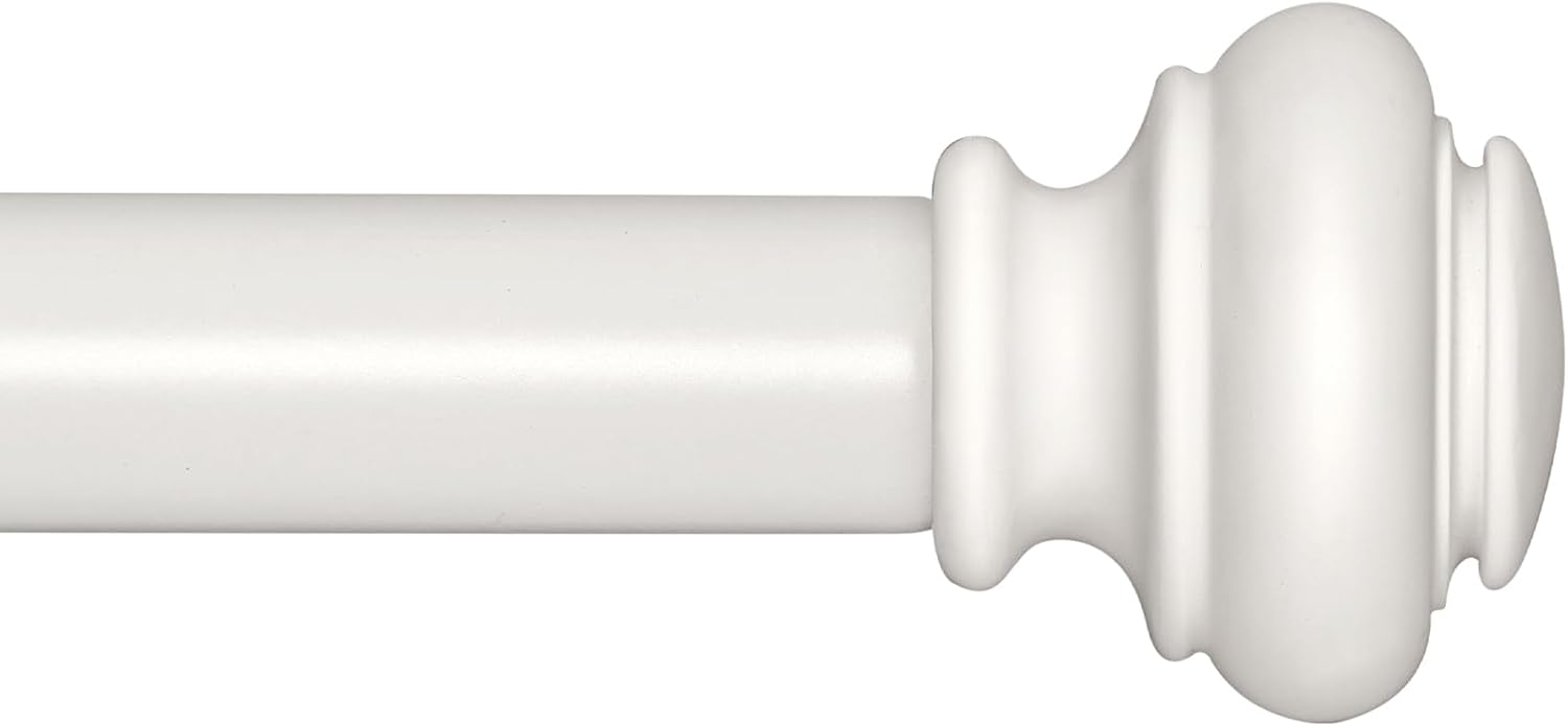 Adjustable Heavy Duty White Curtain Rods - SIMEWIN