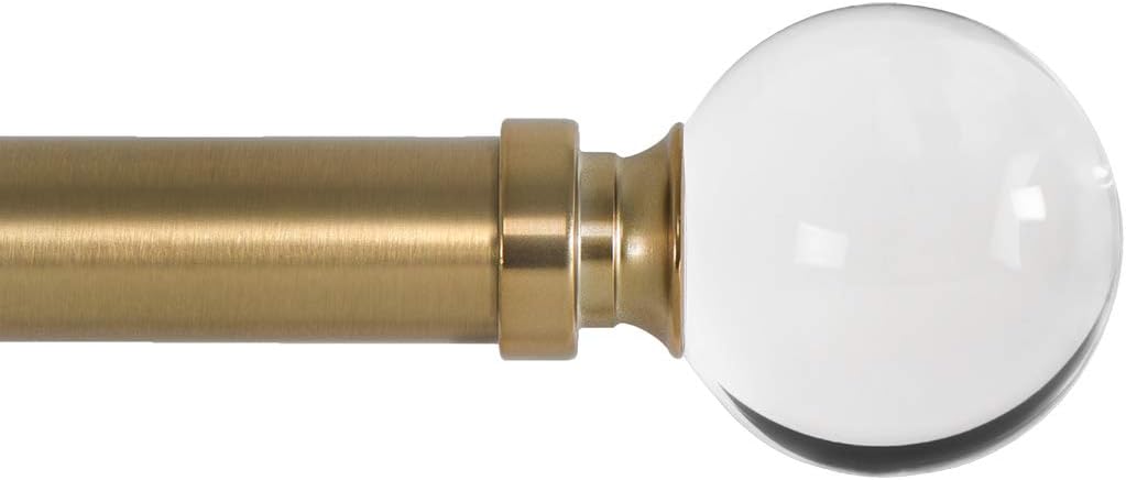 Ivilon Drapery Treatment Window Curtain Rod with Acrylic Ball