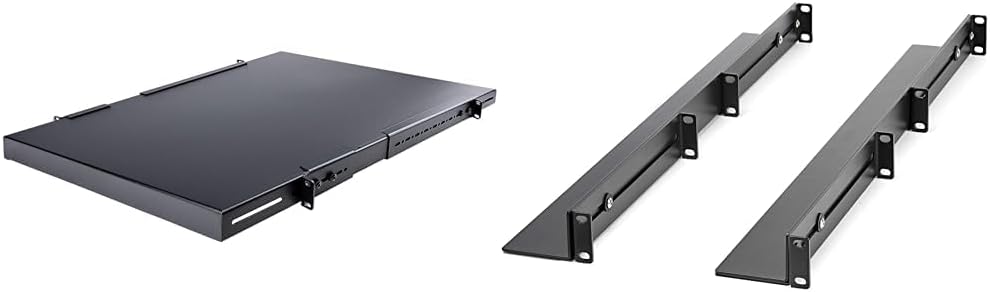 1U 4-Post Adjustable Server Rack Mount Shelf for 19in Racks