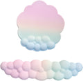 Cloud Mouse Pad with Rainbow Wrist Rest - Ergonomic Silicone Support