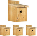 Cedar Box Wren House with Clean-Out Door - Pack of 4