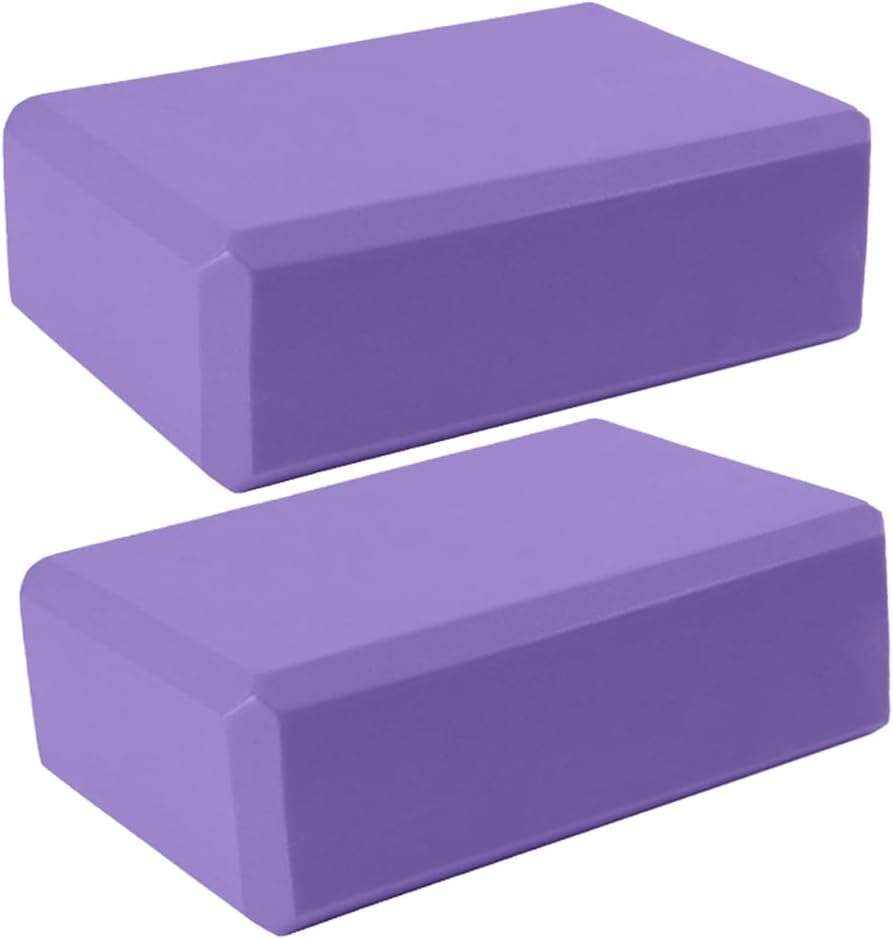 Supportive Yoga Blocks - Non-Slip Foam - 2 Pack