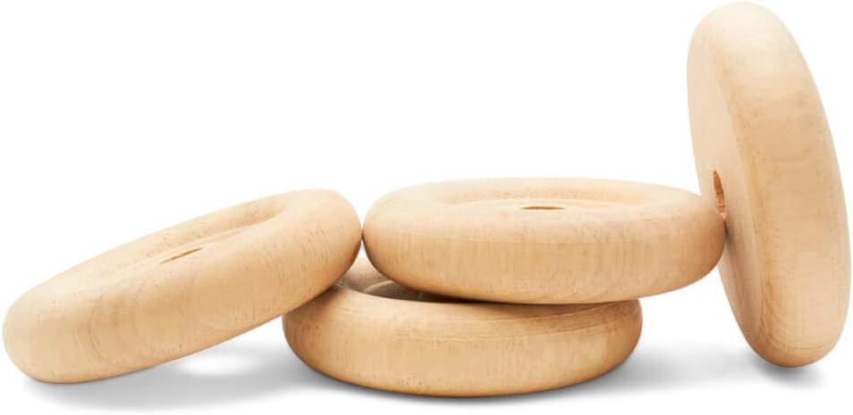 Classic Mini Wooden Wheels for Crafts and Model Vehicles
