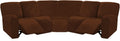 ULTICOR 7-Piece L Shape Sectional Velvet Recliner Cover - Soft