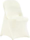 Stretch Spandex Folding Chair Covers Ivory White - 30PCS