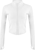Womens Lightweight Full Zip Track Jacket - Slim Fit Workout Layer