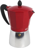 IMUSA Aluminum Stovetop Espresso Maker, 3-Cup, Red