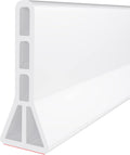 3 in High Shower Threshold Water Dam 67 in Collapsible Splash Guard