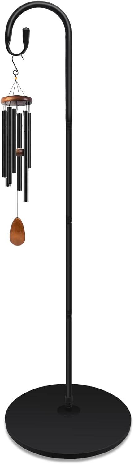 63 Inch Shepherds Hooks for Outdoor Indoor with Round Base Stand