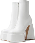 Uacllcau Platform Boots for Women with Chunky High Heels