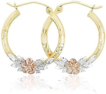 Real 14k Gold Hoop Earrings for Women - Lightweight & Stylish