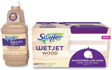 Swiffer WetJet Floor Cleaner Bundle: 20 Pads + Cleaning Solution