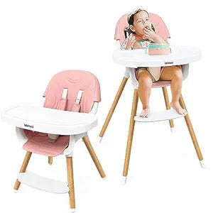 Premium 3-in-1 Convertible Wooden High Chair for Babies & Toddlers