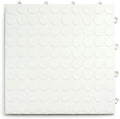 White GarageDeck Coin Pattern Interlocking Tiles - 48 Pack