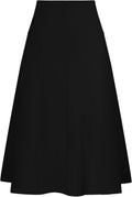 Kate Kasin Women's Suede Midi Skirt for Fall Winter Style