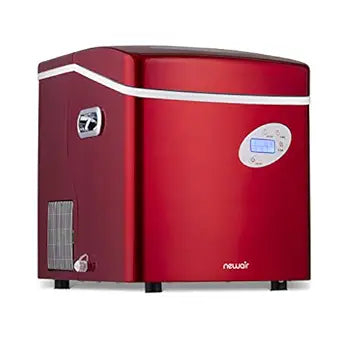 NewAir Portable Ice Maker: 50 lb Daily Ice Production in Red