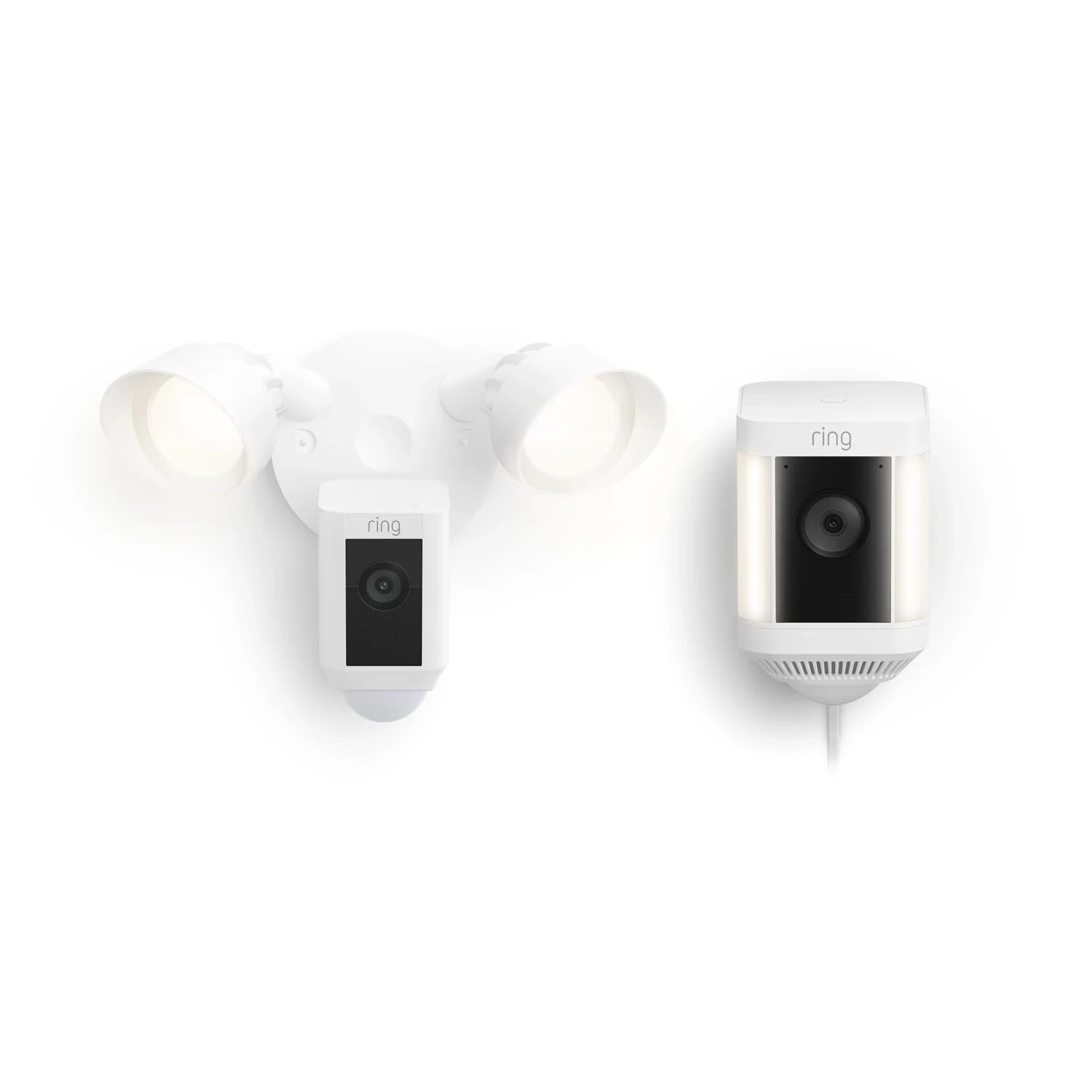 Ring Floodlight Cam Plus & Spotlight Cam Plus Bundle - White