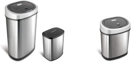 Ninestars Automatic Touchless Infrared Motion Sensor Trash Can Set
