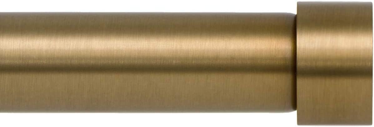 Ivilon 1 Inch Warm Gold Curtain Rod - Adjustable 72-144 Inch