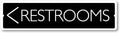 GRX1488 Indoor/Outdoor Plastic RESTROOMS Sign 24 in x 6 in - High