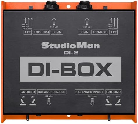 StudioMan DI-2 Dual Channel Passive DI Box for Pro Audio Use