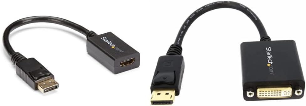 DisplayPort to HDMI and DVI Adapters Bundle for 1080p Video