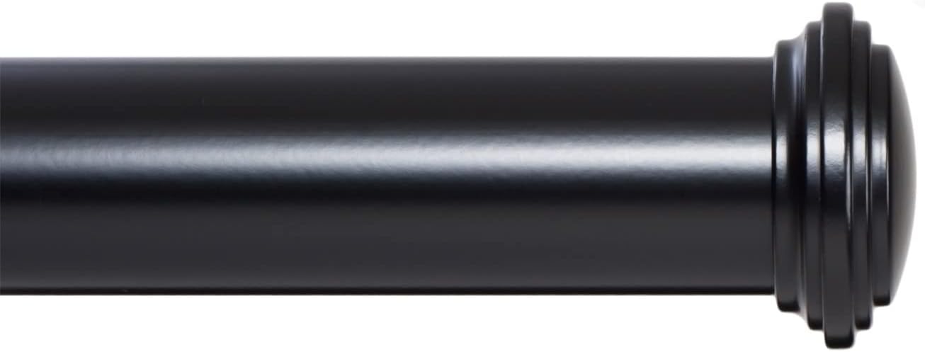Ivilon Decorative Window Curtain Rod with Unique End Cap Design