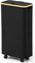 SpaceAid Slim Laundry Hamper with Wheels and Lid - Narrow 62L Laundry