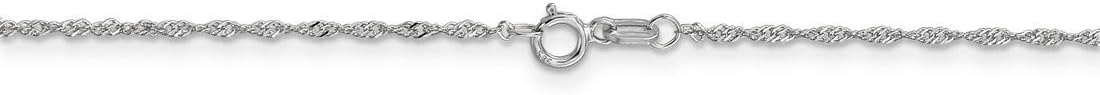 14k White Gold Singapore Chain Necklace Bracelet or Anklet Review