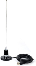 Dual Band NMO Antenna for VHF UHF with Magnetic Mount Base