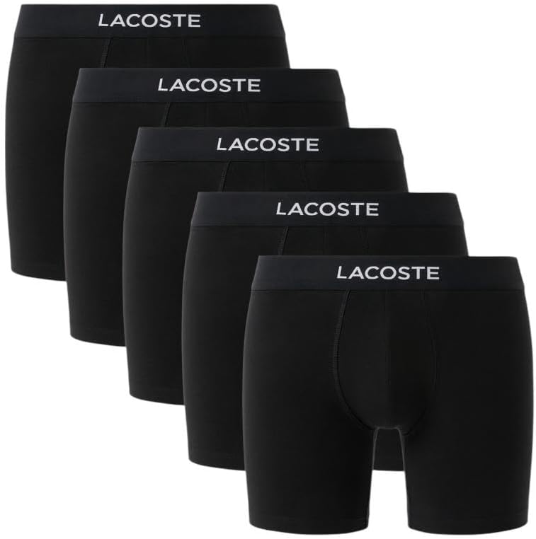 Lacoste Men's Cotton Stretch Essentials Boxer Briefs, 5-Pack Review