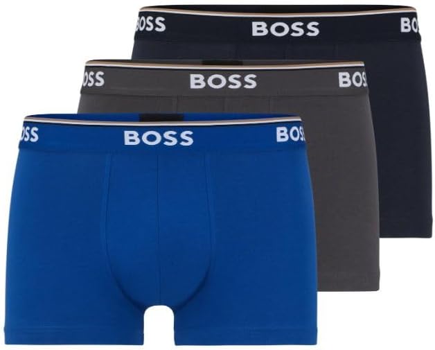 BOSS Stretch Cotton Regular Fit Trunks 3-Pack for Comfort