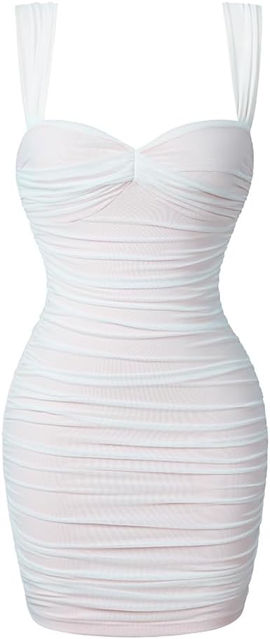 LAGSHIAN Women's Summer Sexy Bodycon Mini Party Dress Review