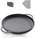 COOKLIFE 12 in Lightweight Pre-Seasoned Cast Iron Griddle - Smooth