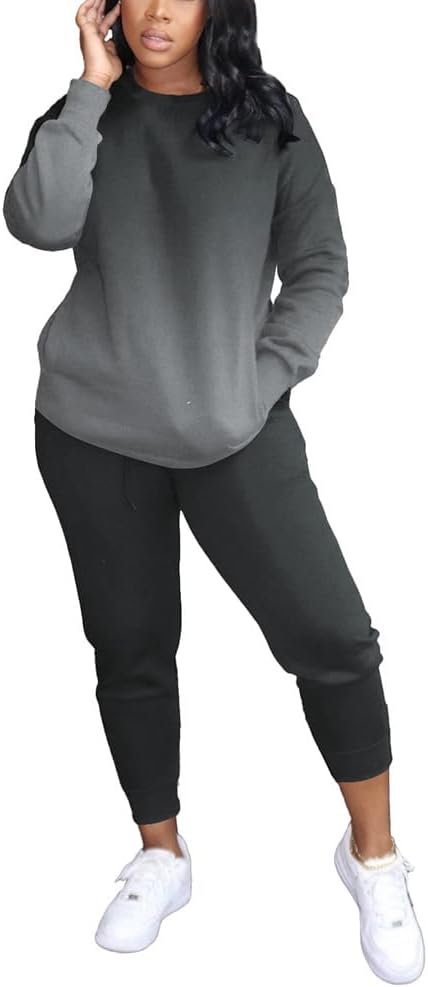 Comfy Two Piece Outfits For Women Casual Long Sleeve Sweatsuits